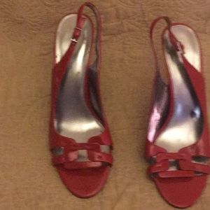 Red sling back Calvin Klein heels